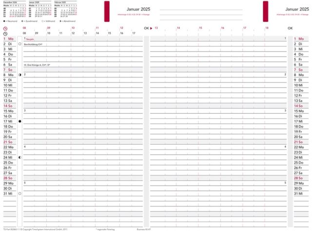 Time/system A5 Business 2025 Monatsplaner