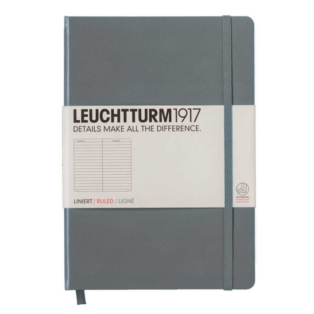 Leuchtturm1917 Notizbuch A5, Liniert, Anthrazit